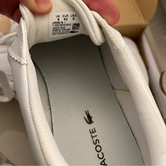 Lacoste white sneakers, NEW - Picture 3 of 4